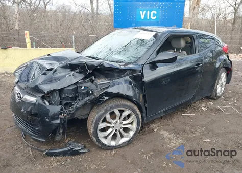 2012 Hyundai Veloster Base W/Gray z USA, uszkodzony, nr VIN KMHTC6AD7CU067762